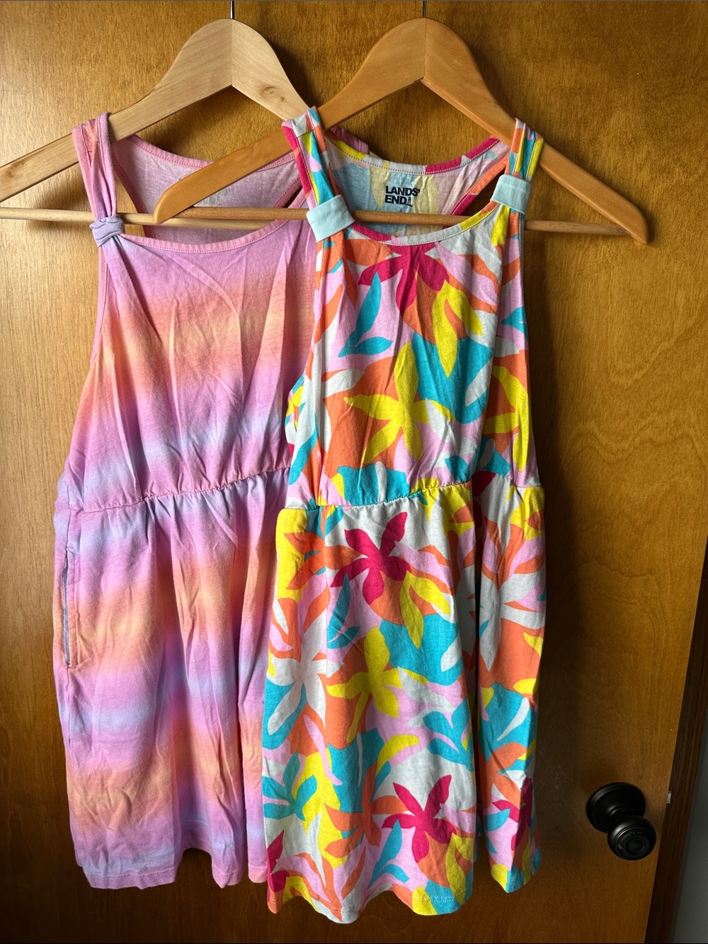 Lands' End Girls' tank dress bundle of 2